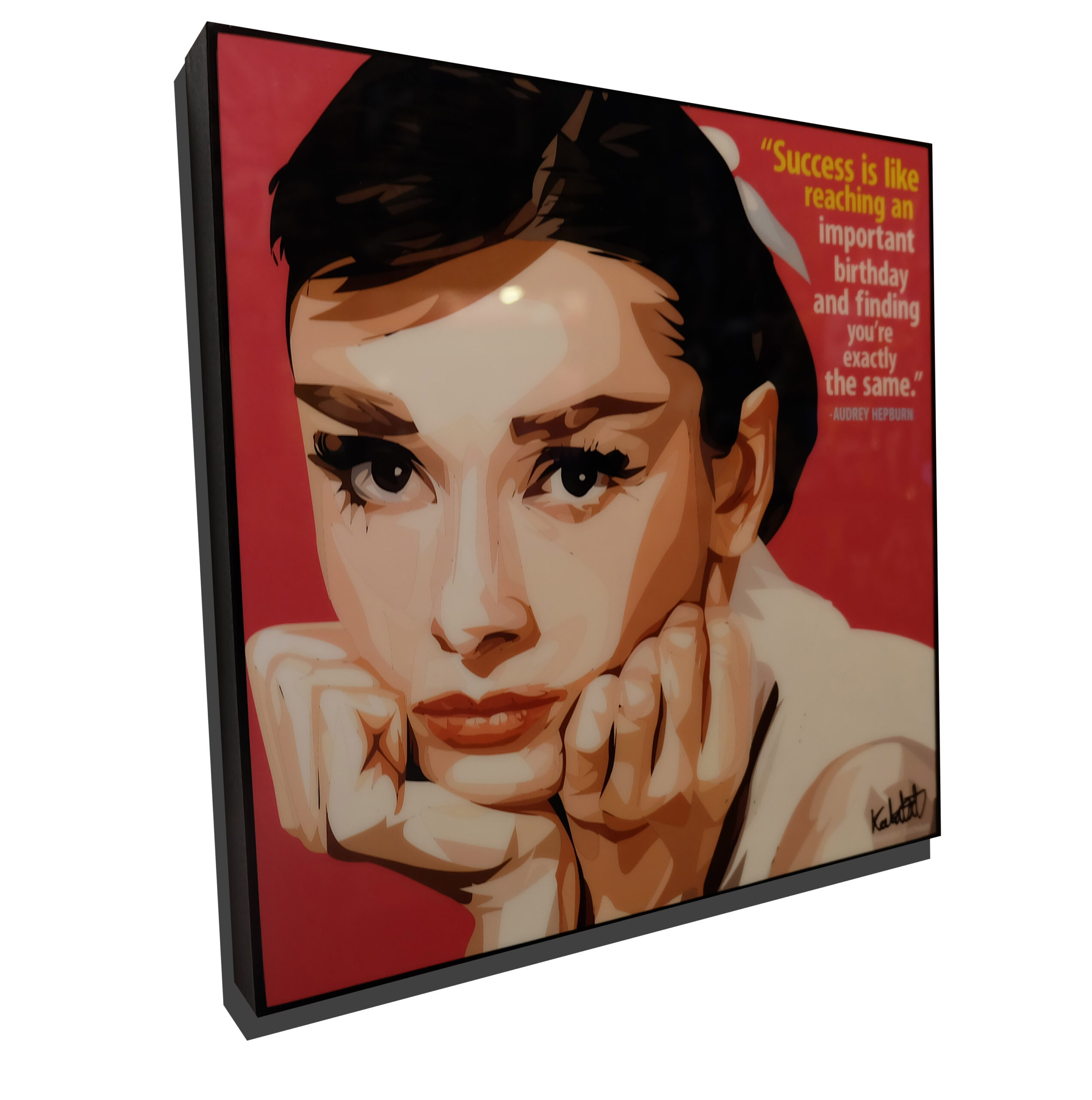 Audrey Hepburn Poster Dark Pink Audrey Hepburn Poster