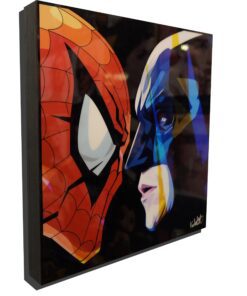 Marvel vs DC Poster Plaque featuring Spider man & Batman 