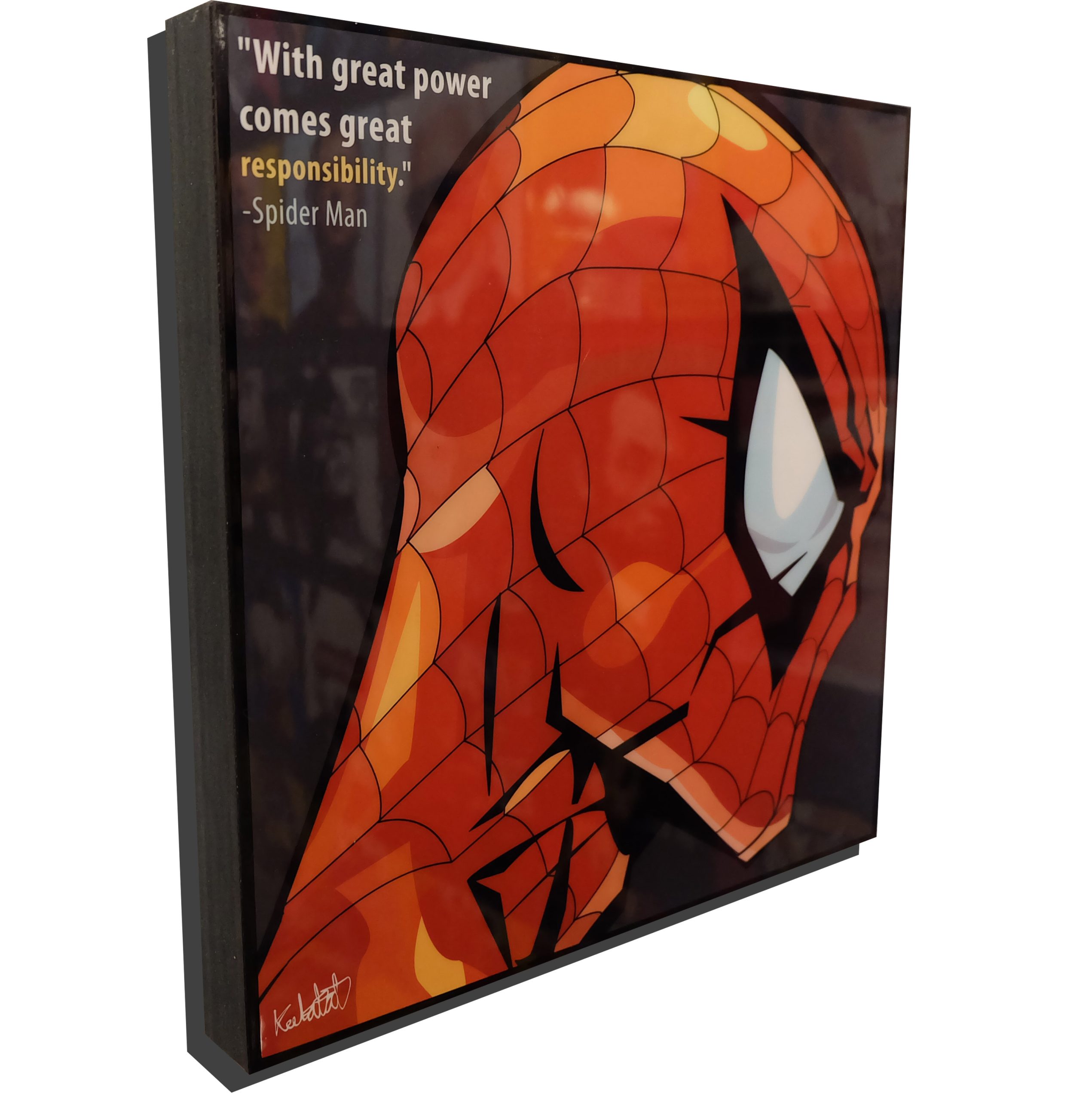 Spider Man Poster Plaque (2) Spider Man Poster