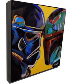 Stormtrooper vs Boba Fett Poster Plaque