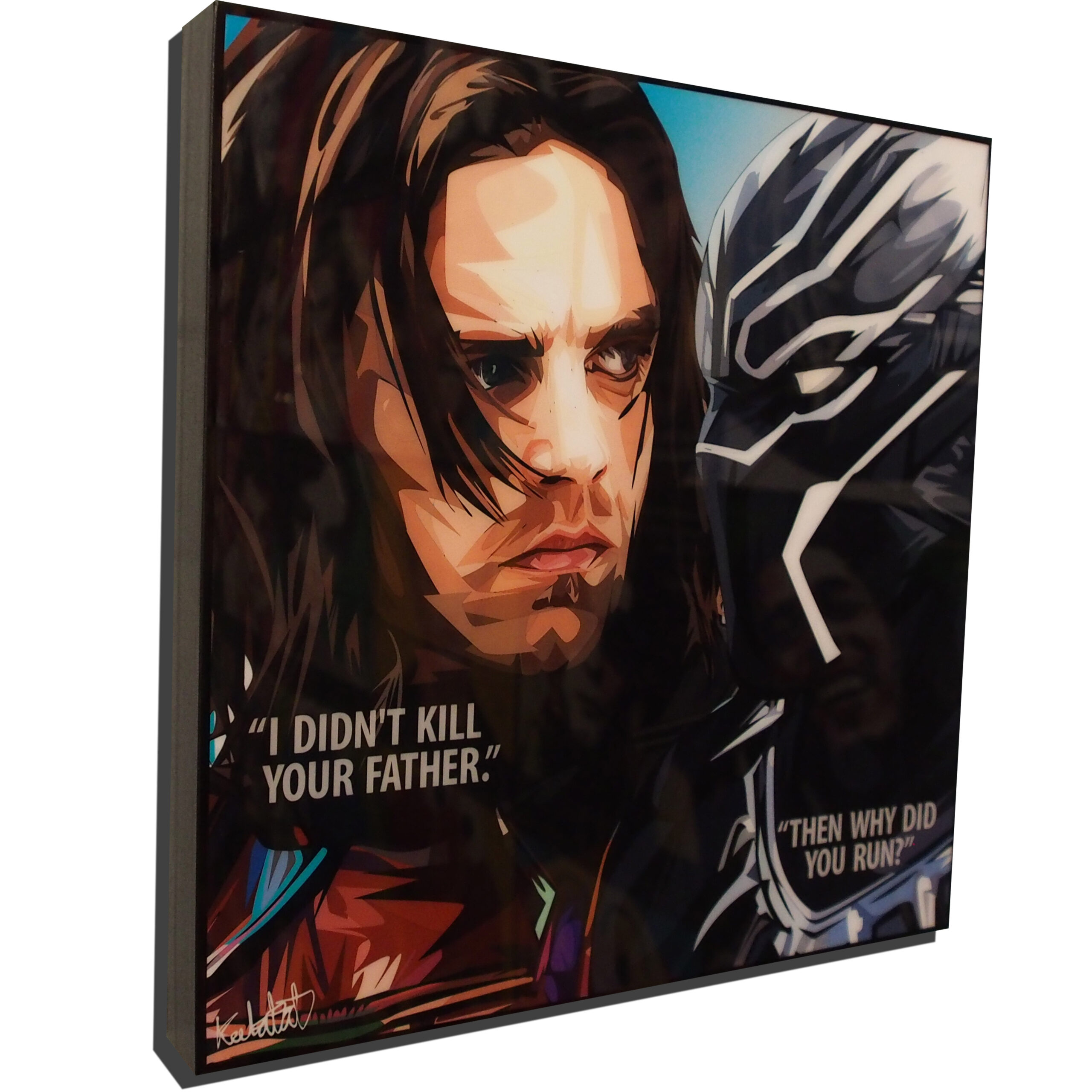 Black Panther vs Bucky Barnes poster Black Panther vs Bucky Barnes poster