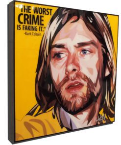 Kurt Cobain Poster Plaque