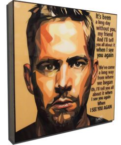 Paul Walker Poster Plaque