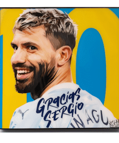 Sergio Agüero Pop Art Poster "Gracias Sergio"
